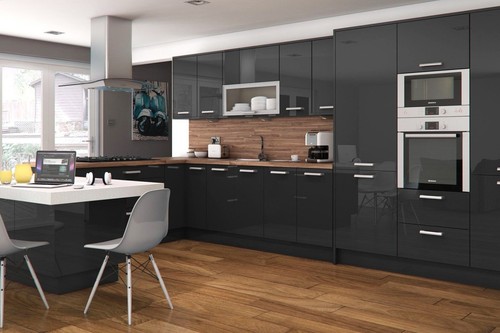Slab high gloss - gloss, black