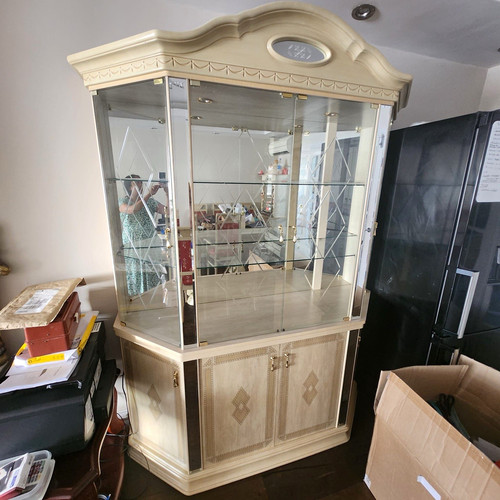 Beige freestanding glass - beige,