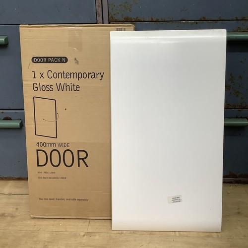 Contemporary gloss white 400mm - contemporary,