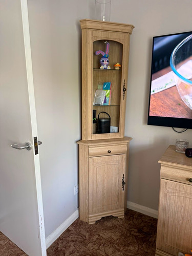 Oak effect corner - effect, cabinet