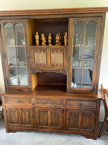 Wood glass display - wood, cabinet