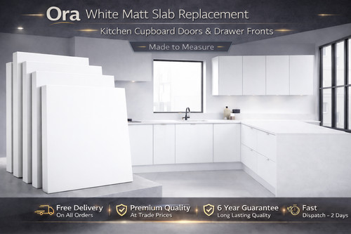 White matt slab replacement - slab,