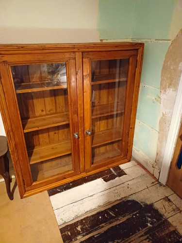 Antique pine glazed dresser - pine,