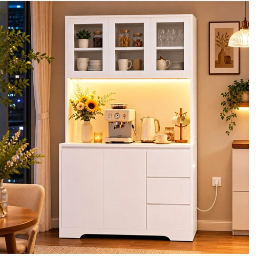 White freestanding kitchen - white,