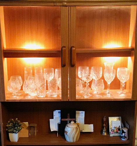 Wood glass display cabinet - &,