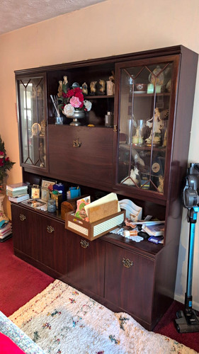 Brown wood glass - wood, display
