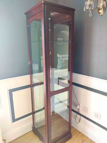 Tall brown wood glass - tall,